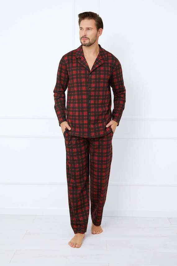 Nicolas Herren Pyjamas lange Ärmel, lange Hosen Italienische Mode - Druck