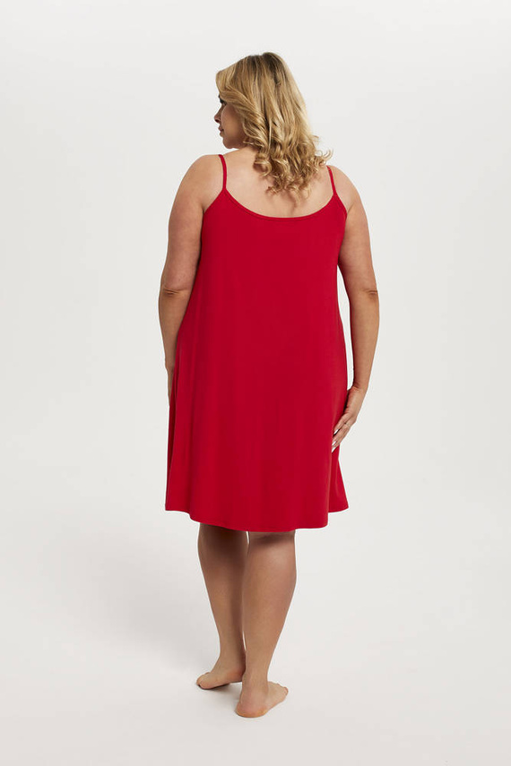 Song Damen Nachthemd, schmaler Träger Italian Fashion - rot