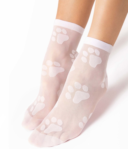 G 1192 Pawpaw Socken 20den Fiore weiß