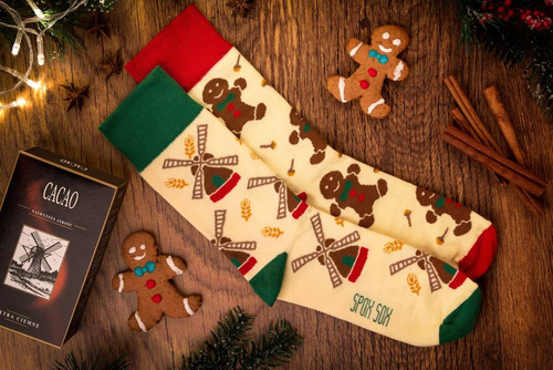 Lebkuchen für eine Windmühle Herren-/Damensocken Spox Sox – mehrfarbig