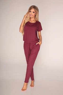 308 Paula Damen-Pyjama-Anzug - kastanienbraun