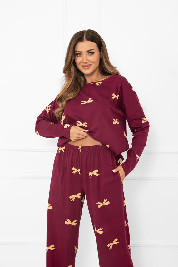 Kwadro Damenpyjama Italian Fashion - Baumwolle, langarm und Hose