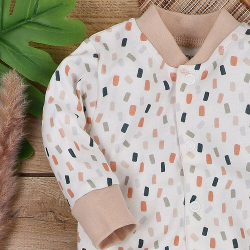 ABN-5326 Nini Strampler aus Bio-Baumwolle, Creme