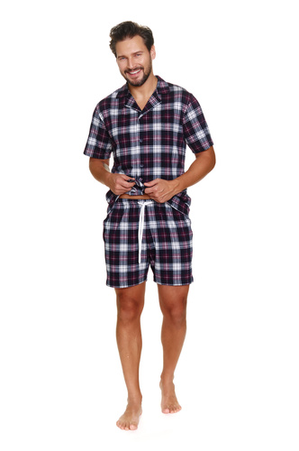 7234 Doctor Nap Herren-Pyjama – Burgunderrot