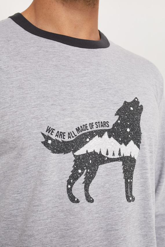 Tikal Herren Langarm, lange Hose Italienische Mode - melange/graphit