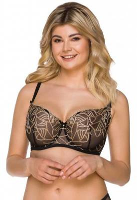 2216 Lupoline Soft-BH - schwarz - gold