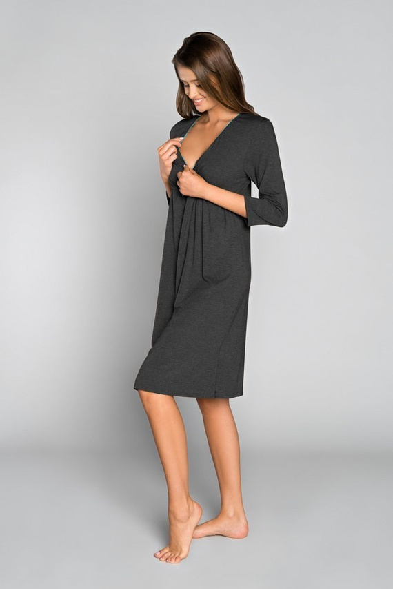 Italia Fashion Mutterschaft und Stillen 3/4 Ärmel sonata - dunkel melange/haar