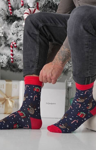 1290-028 Renide Zgrywus Herrensocken Milena – Marineblau