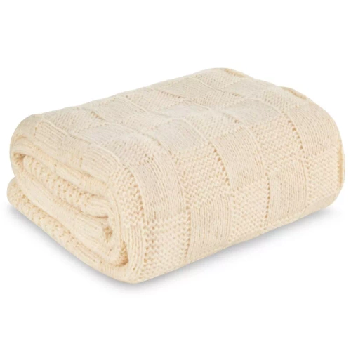 Plaid 2 Decke Tagesdecke Eurocurtains beige