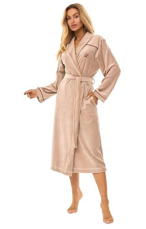2508 L&L Damenbademantel – Beige