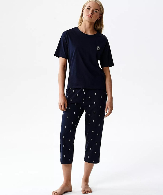 Damen Pyjama Atlantic NLP-511 100% Baumwolle bequem 3/4 Hose