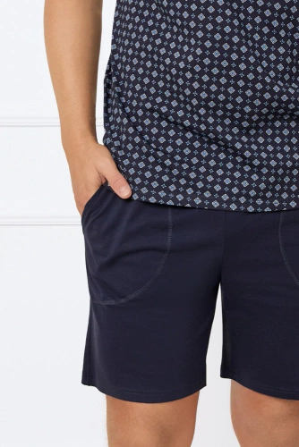 Gerard Herren Schlafanzug mit kurzen Ärmeln, Shorts Italian Fashion - print/green 