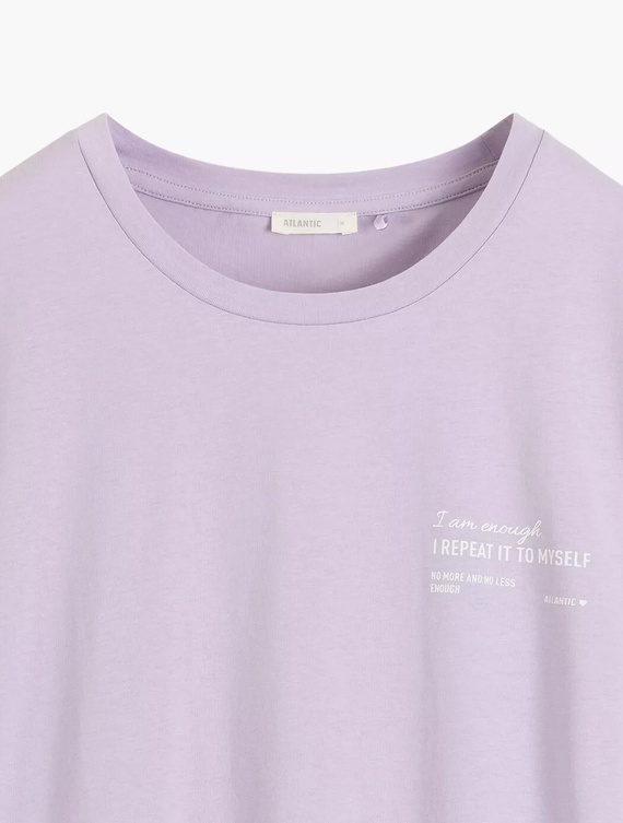 NLD-001 Damen Nachthemd 100% Baumwolle, lockerer Schnitt