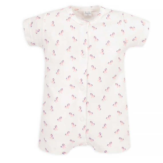 Lovely Day Rampers Pinocchio mit Reißverschluss – ecrufarbene Pferde