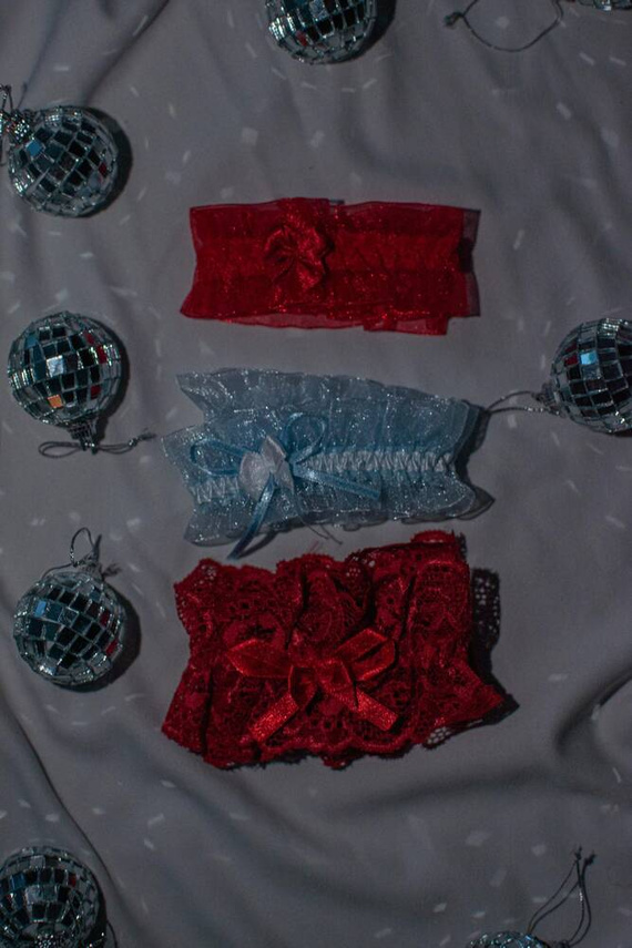 221 De Lafense Chiffon-Strumpfband - hellblau