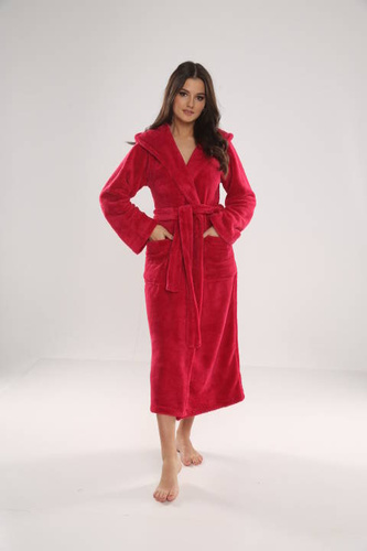 807 Luna II Ladies' Long Dressing Gown Forex - Himbeere