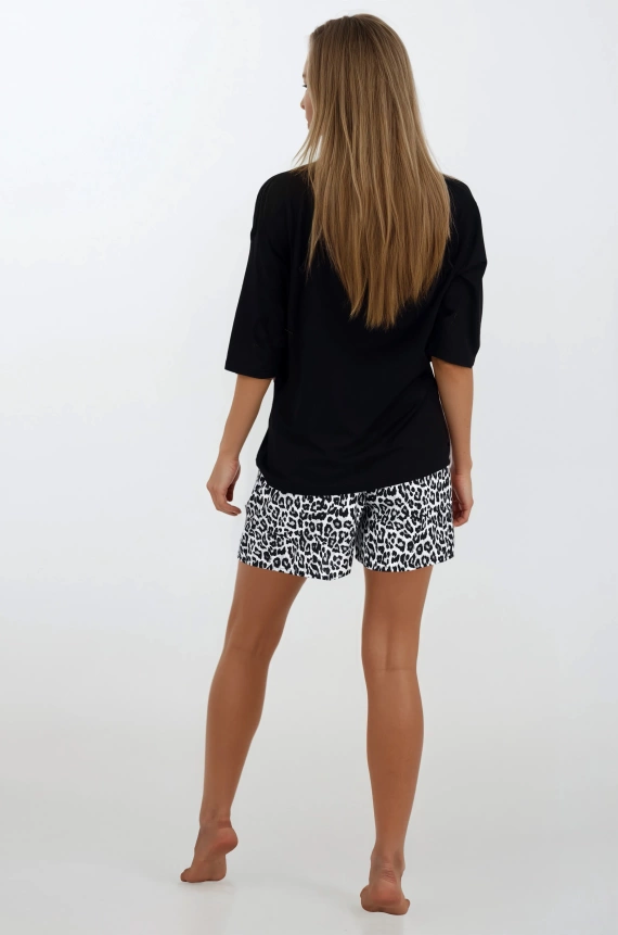 Wild & Beautiful Momenti Per Me Damenpyjama – Viskose, 3/4-Ärmel, Shorts