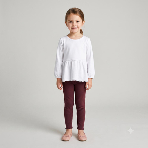 226204 Nicol HANIA Mädchen Leggings aus Baumwolle, dunkelbraun
