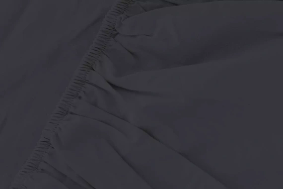 Mikrosatin Spannbettlaken Poly Detexpol glatt mit Gummizug black