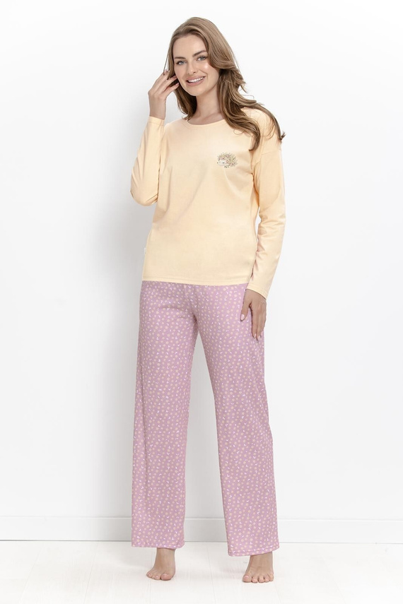 Damen-Pyjama Taro Marigold 3617 Butterweich 100% Baumwolle Langarm