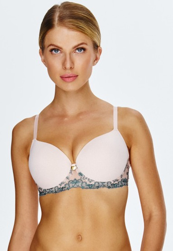 2550 Lupoline BH - beige Push-up mit Gel-Polsterung und Mikrofaser