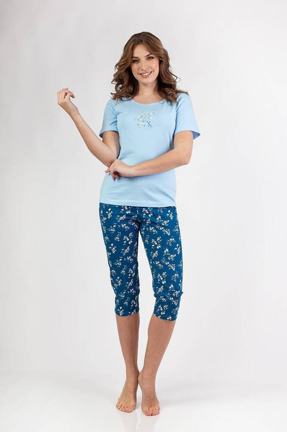 700 Regina Damenpyjama – Blau