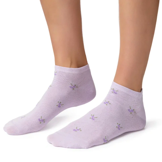 Damen Sneakersocken Steven 114 Summer, dünn, aus Baumwolle, hellviolett 171