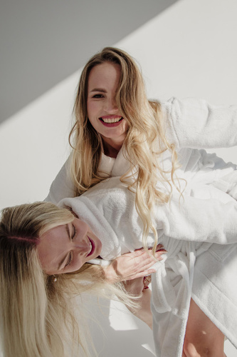 709 Manuela Forex Morgenmantel für Frauen - weiß