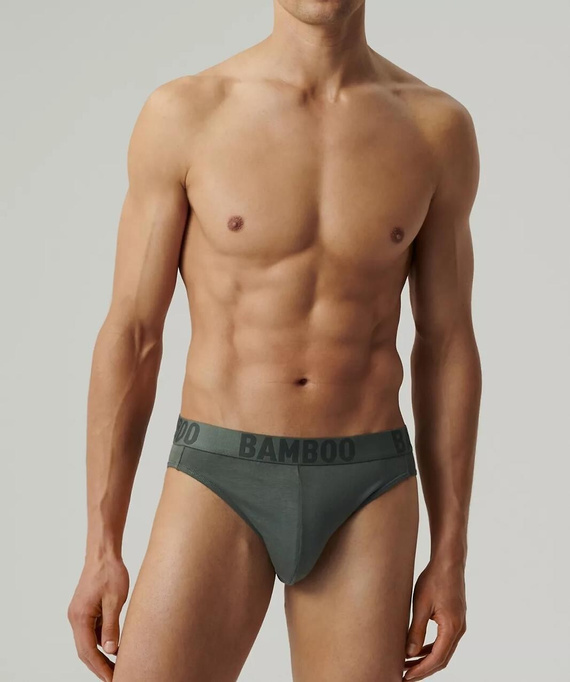 3MP-199 Atlantic Herren-Slip – Khaki-Schwarz-Beige