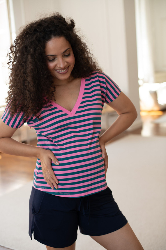 Milk&Love kurze Umstands-Shorts aus Viskose, marineblau, für den Sommer