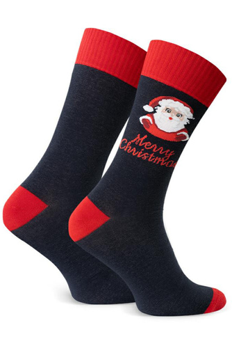 Art.136 Herren-Weihnachtssocken Steven dunkelblau 168 – Weihnachtsmuster, Baumwolle