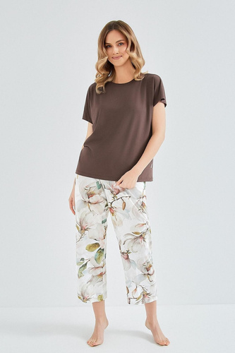 Damenpyjama Taro Apolonia 3606 Viskose Baumwolle Hose 7/8 Komfort