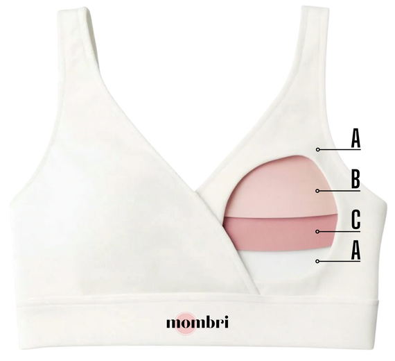 Wasserdichter Still-BH Mombri Mileo aus Baumwolle Dropless schwarz