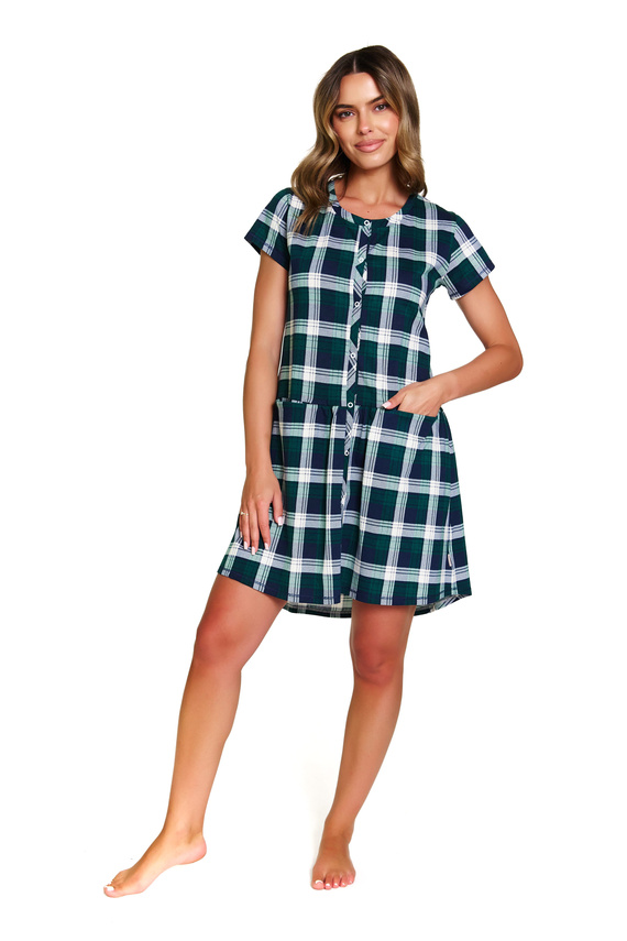 9444 Doctor Nap – Umstands- und Stillnachthemd aus Baumwolle | Polnische Produktion – Smaragd