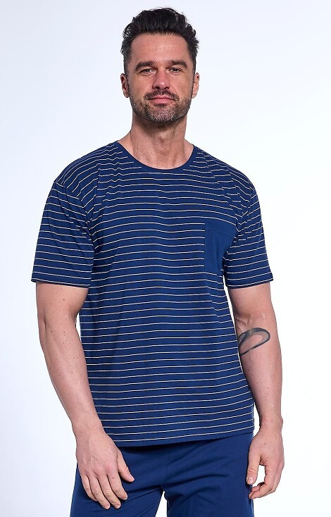 325/175 Lagoon Cornette Herrenpyjama, Marineblau