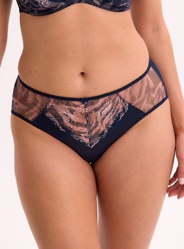 Höschen GFP 1329 Sienna Gaia marineblau – klassisches Damenhöschen aus Mesh und Spitze