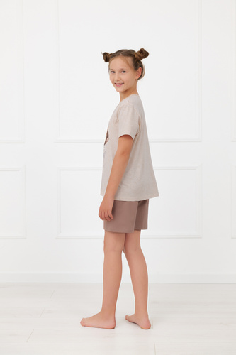 Mädchen Pyjama Shiba Italian Fashion 100% Baumwolle Shorts