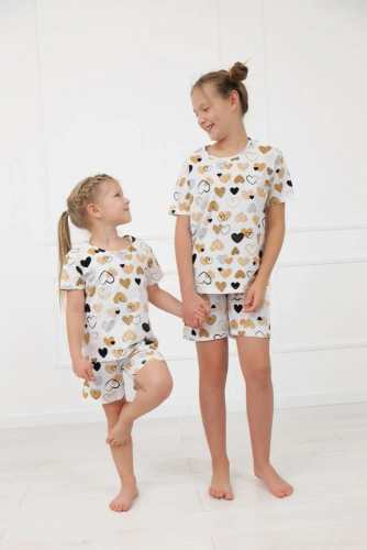 Mädchen Pyjama Ariela Italian Fashion – Baumwolle, Kurzarm, Shorts