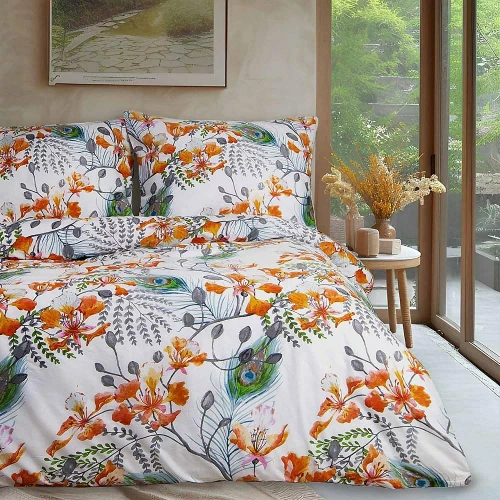 71483/1 Baumwollbettwäsche Blumen Cottonlove Darymex