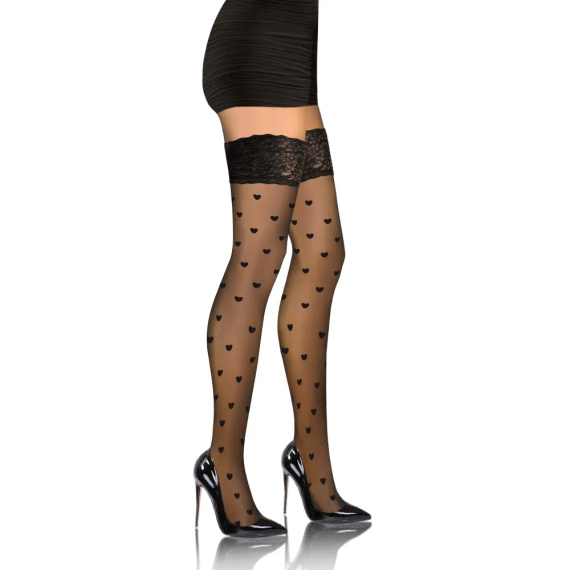 PD03 Selbsttragende Strümpfe 20 den Sesto Senso schwarz