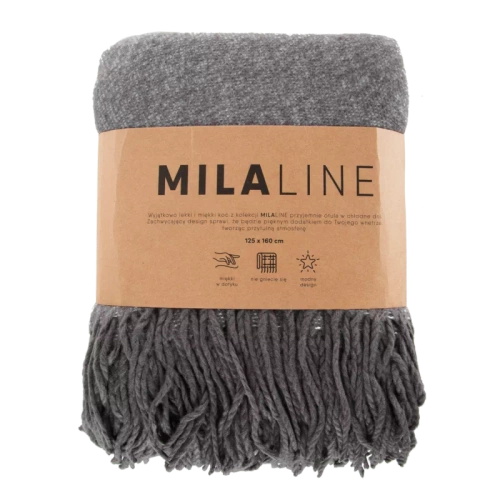 Acryl 5 Gewebte Decke mit Fransen. Eurovorhänge aus Stahl