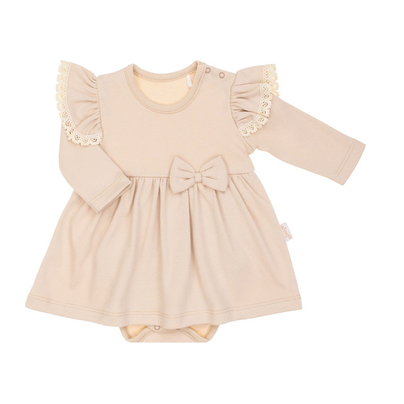 212160 Tola Nicol Kleid-Body mit langen Ärmeln – Beige