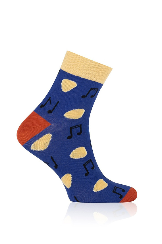 S177D Rajmund Herren lange Socken Italienische Mode - navy blau