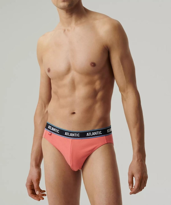 3MP-200 Atlantic Herren-Slip – Marineblau-Koralle-Smaragd