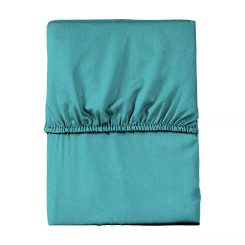 Mikrosatin Spannbettlaken Poly Detexpol glatt mit Gummizug turquoise