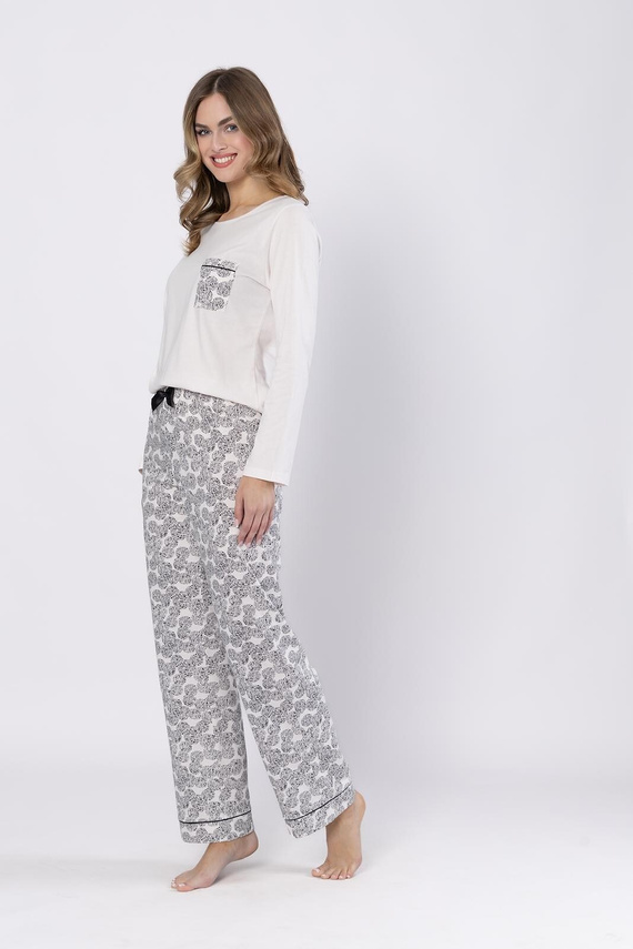 Baśka 1698 Leveza Pyjama, schwarz – klassisch, zweiteilig, bequem