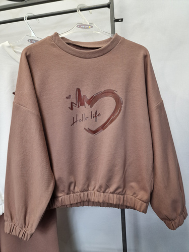 Gaja Kinder-Sweatshirt Bambarillo braun | Elastisches Baumwoll-Sweatshirt