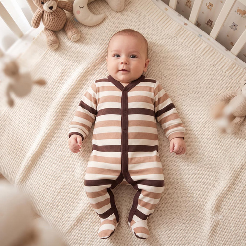 227032 Nicol BENEK Babystrampler 100% Baumwolle gestreift Jungen