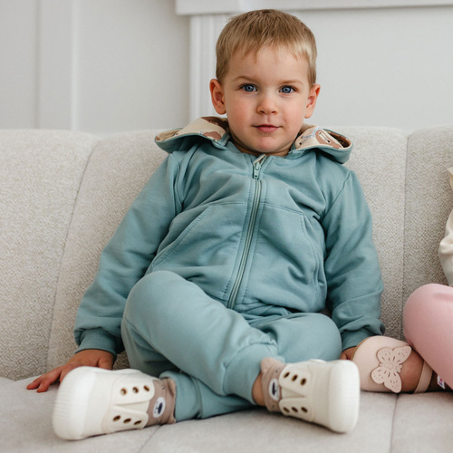 Beary Cool Eevi Trainingsanzug-Set – Salbei, Sweatshirt mit Ohren und Hose