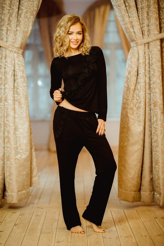 Pangkor Damen-Pyjama-Set Kalimo - schwarz